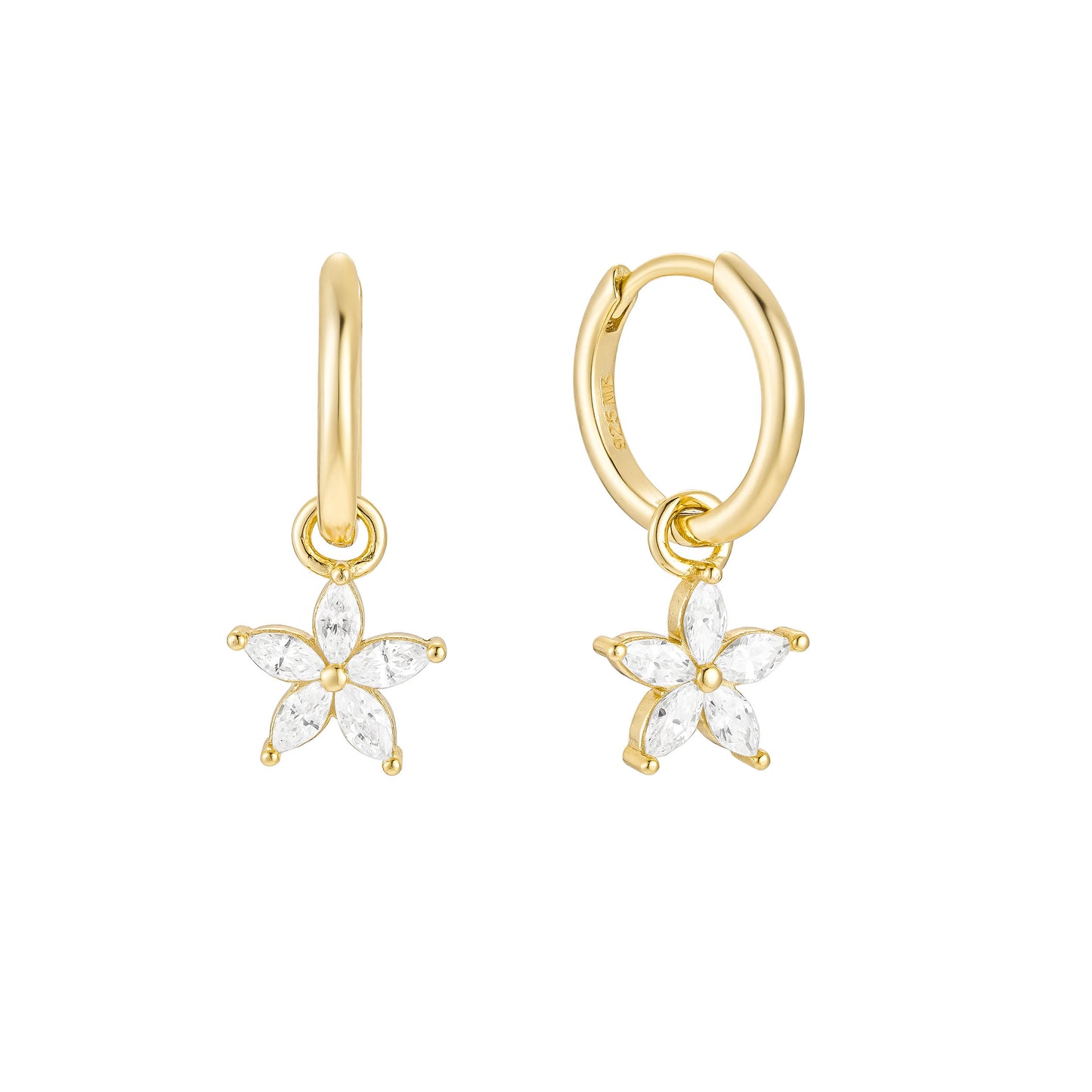 Flora Huggies Gold Earrings