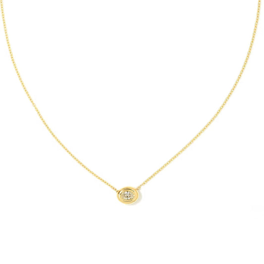 Oval Light Gold Necklace