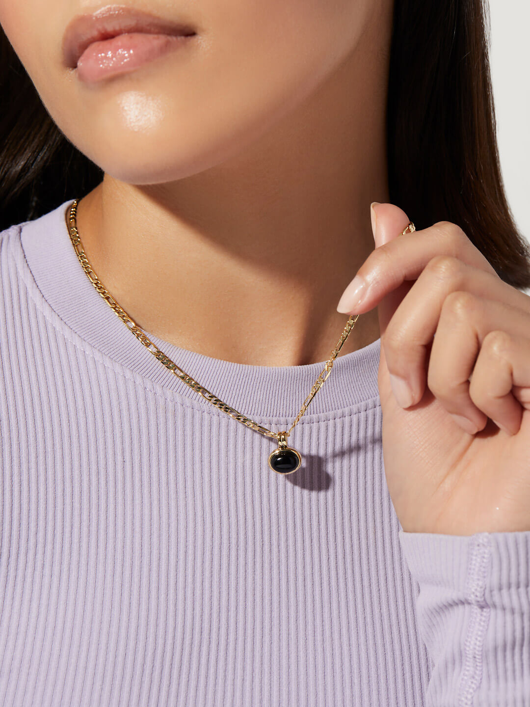 Midnight Onyx Gold Necklace