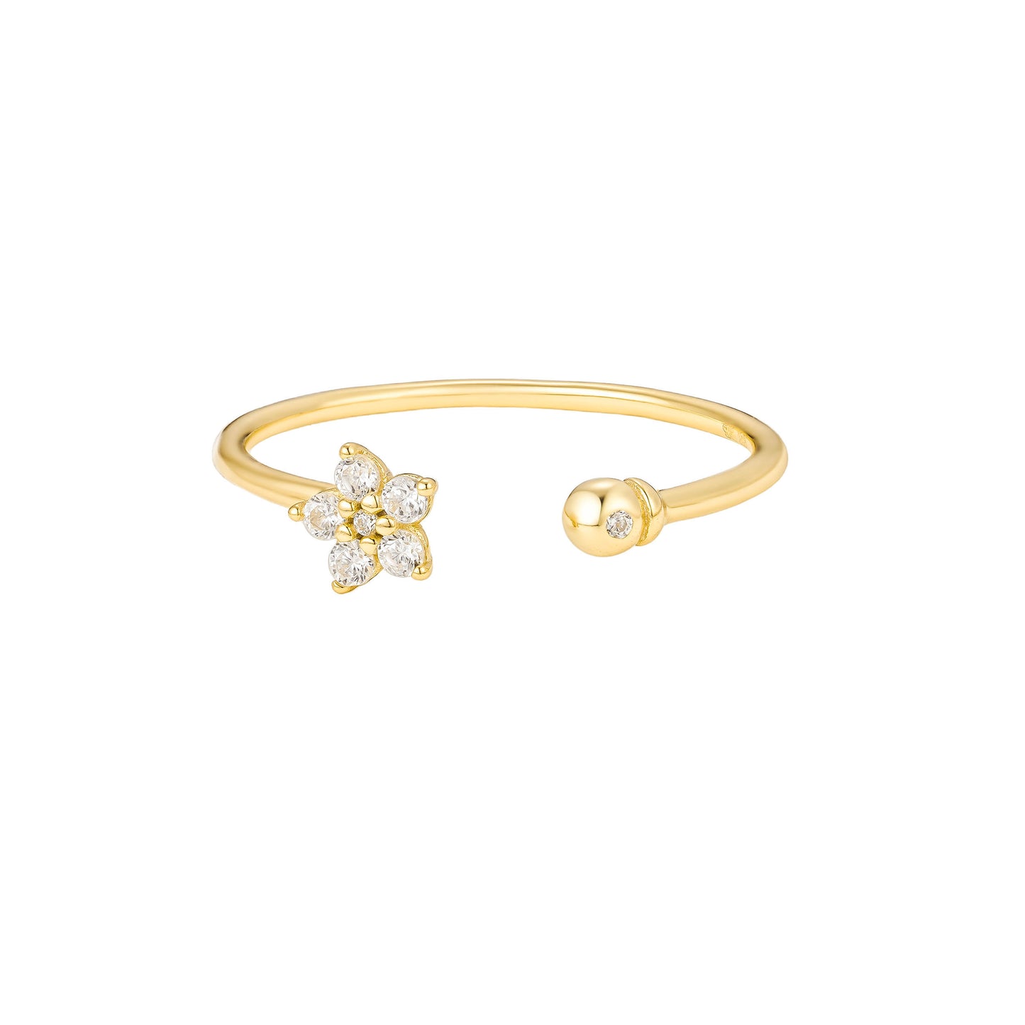 Flora Open Gold Ring