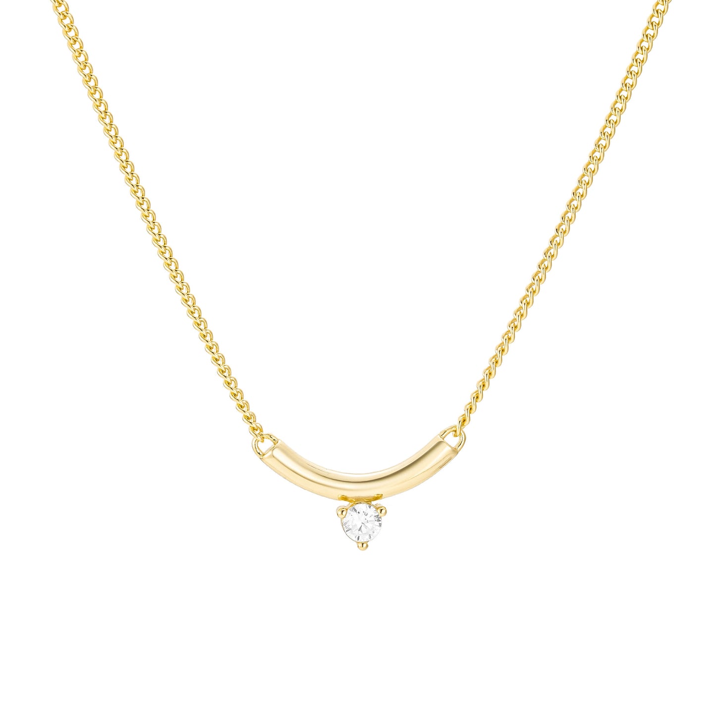 Curved Grace Gold Necklace